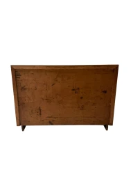 Art Deco Bookcase by Dutch Designer, Solid Oak & Macassar Ebony, 1930s